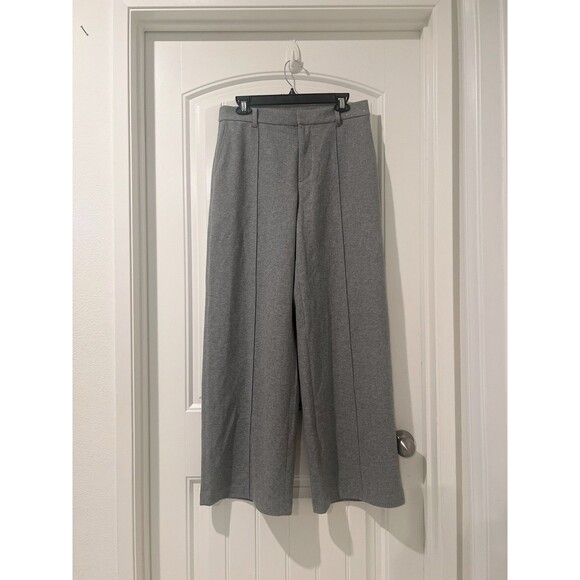 UNIQLO Women’s Gray Brushed Jersey Wide Pants Waist 30-31 inches Size L - Picture 2 of 9